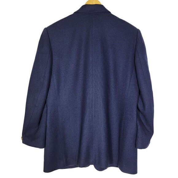 Lands End Women's 100% Wool Navy Two Button Blazer Made in USA Size 14 - Picture 10 of 10